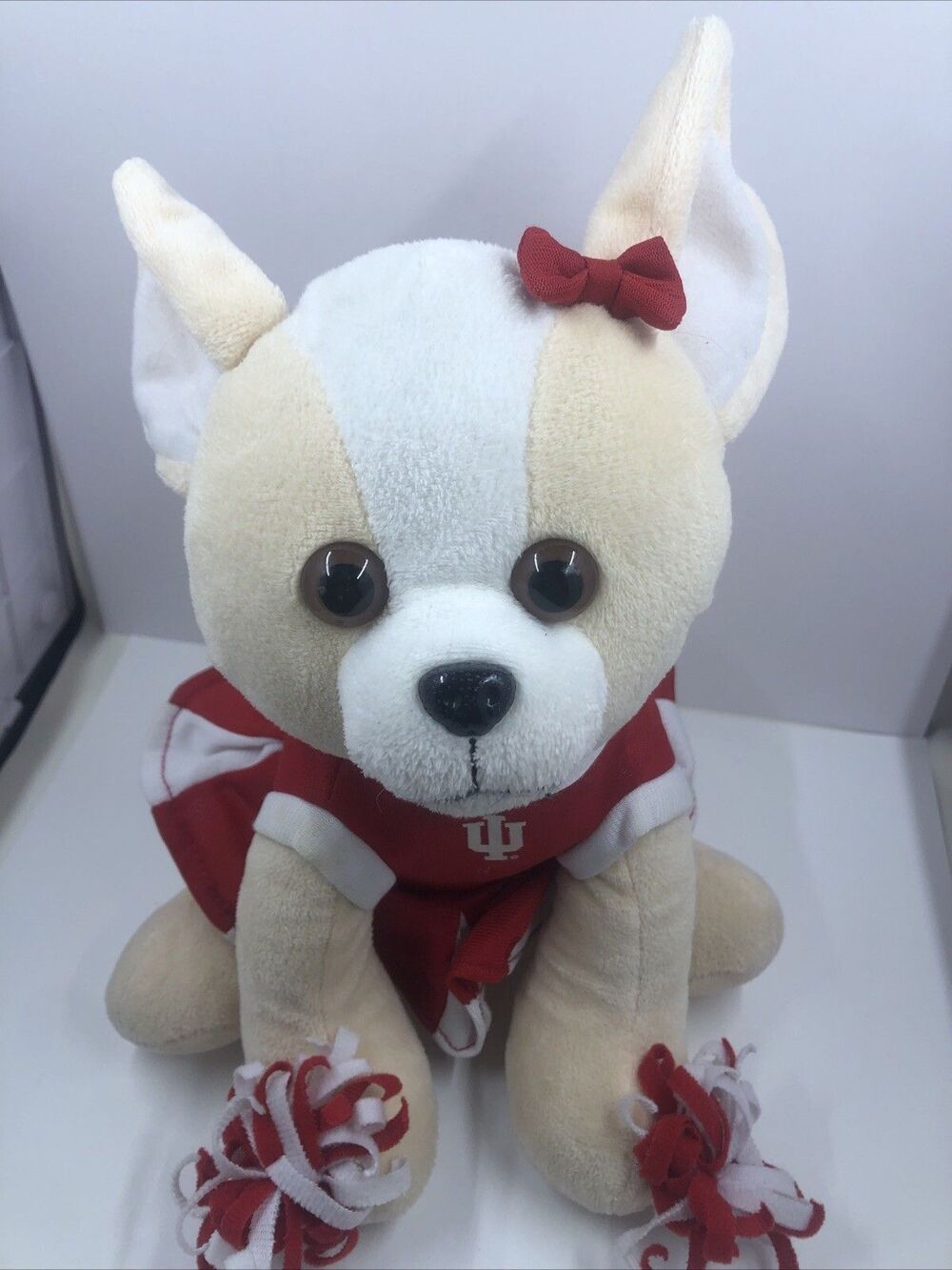 Indiana Hoosiers Stuffed Dog Plush Cheerleader 9 Inches. Please Read - Picture 2 of 16